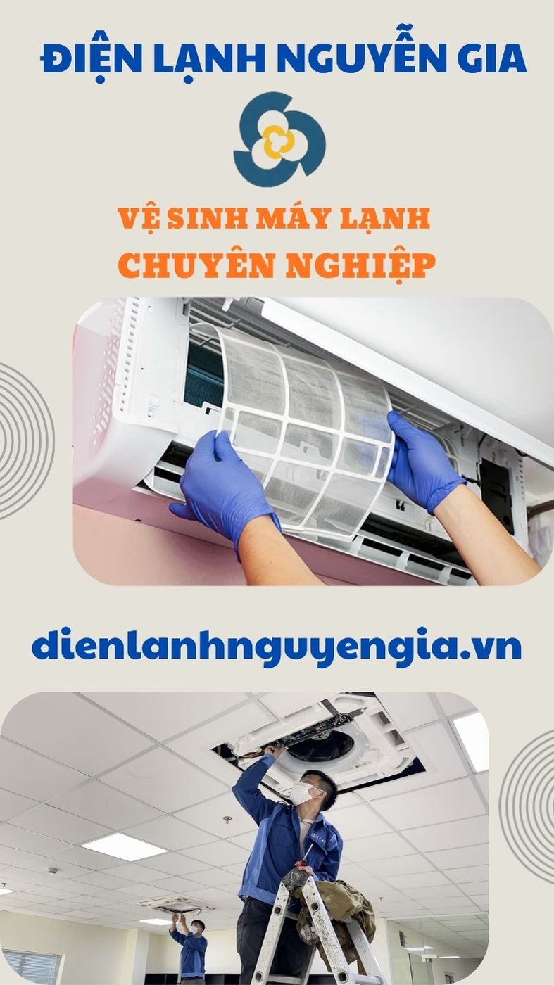 Kỹ thuật viên Nguyễn Gia thực hiện quy trình vệ sinh máy lạnh chuyên nghiệp tận tâm tại Quận Bình Thạnh