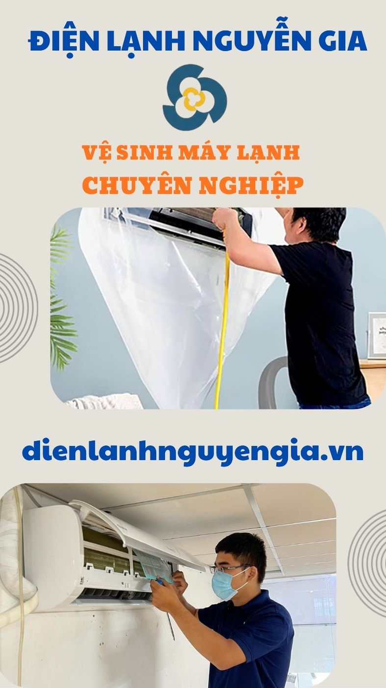 Thợ điện lạnh vệ sinh dàn nóng máy lạnh ngoài trời giúp giải nhiệt hiệu quả và tiết kiệm điện năng tiêu thụ