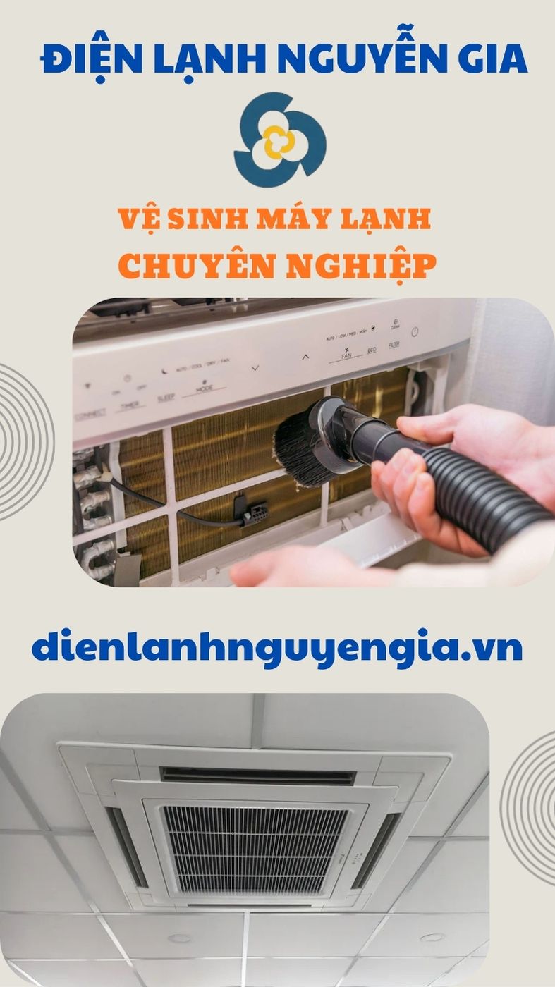 Thợ Nguyễn Gia đang vệ sinh máy lạnh cho khách hàng tại biệt thự khu Tên Lửa Quận Bình Tân